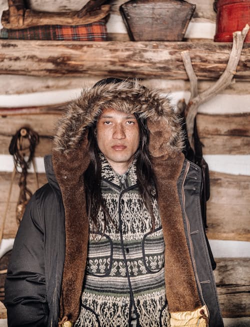 lifestyle image of Washington Oil Cloth Canvas Parka