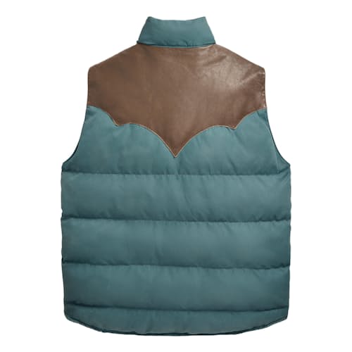 laydown image of Stonely Leather Yoke Vest