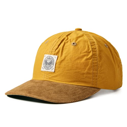 laydown image of Cotton Oil Cloth Sportsman Cap w/ Corduroy Bill