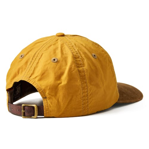 laydown image of Cotton Oil Cloth Sportsman Cap w/ Corduroy Bill