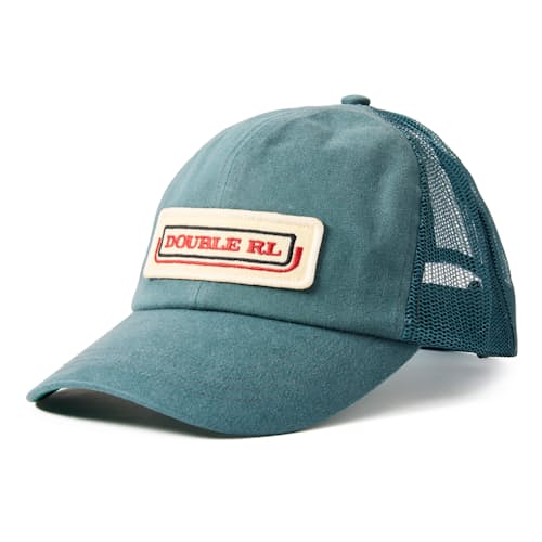 laydown image of Cotton Twill "Double RL" Trucker Hat