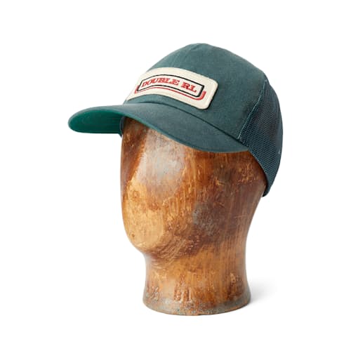 laydown image of Cotton Twill "Double RL" Trucker Hat