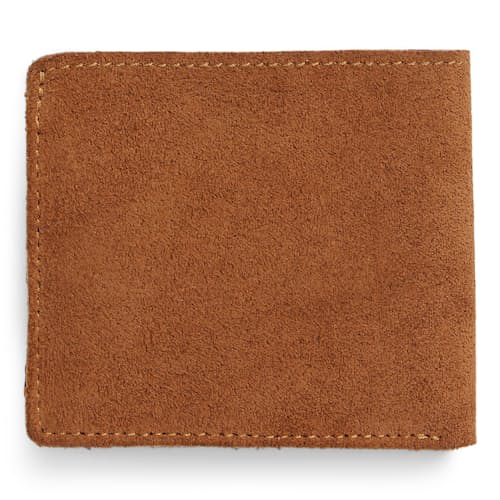 laydown image of Roughout Suede Billfold