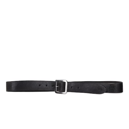 laydown image of Burling Hand-Burnished Leather Belt
