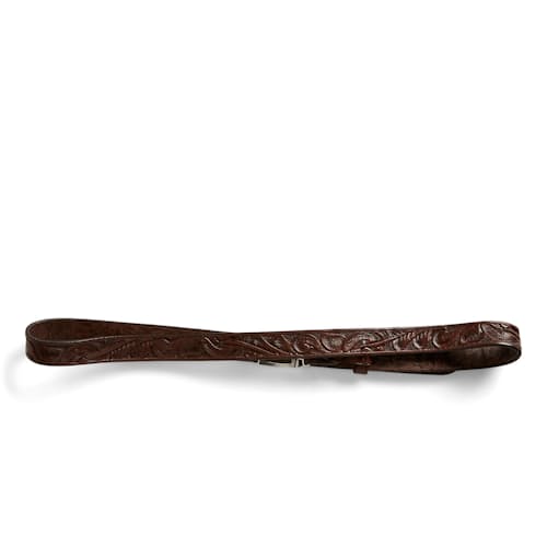 laydown image of Hand-Tooled Embossed Leather Coleman Belt