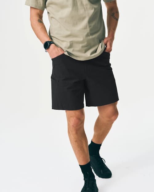 on model image of Tactical Unlined Utility Short - 8"