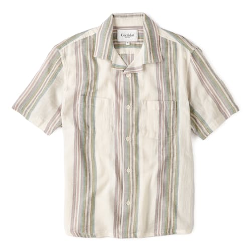 laydown image of Riis Short Sleeve Camp Shirt
