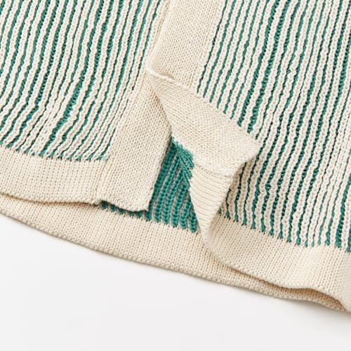 laydown detail image of Plated Striped Button Down Polo