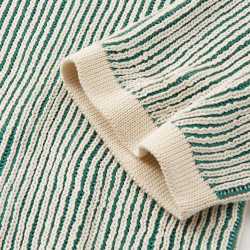 laydown detail image of Plated Striped Button Down Polo