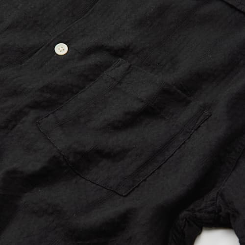 laydown detail image of Striped Seersucker Camp Shirt