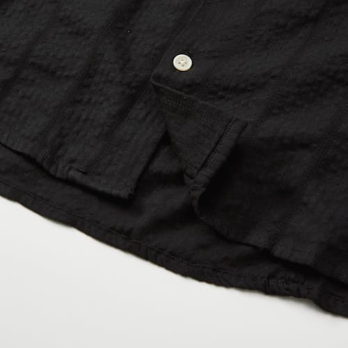 laydown detail image of Striped Seersucker Camp Shirt