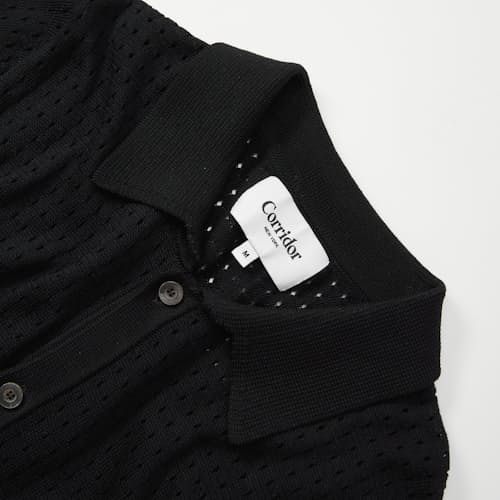 laydown detail image of Pointelle Button Down Polo