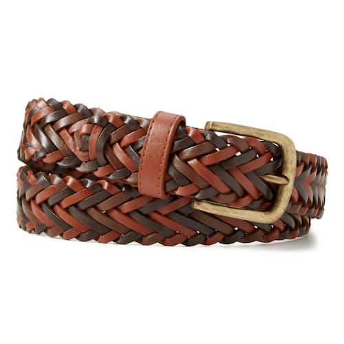 laydown image of Braided Leather Belt