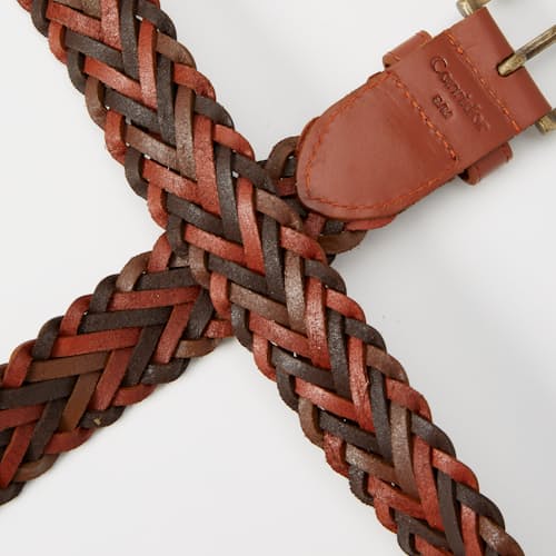laydown detail image of Braided Leather Belt
