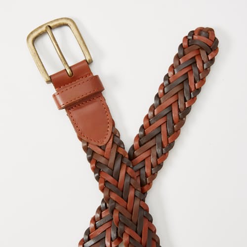 laydown detail image of Braided Leather Belt