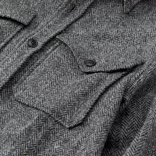 lifestyle image of Harris Tweed Wool CPO Shirt Jacket