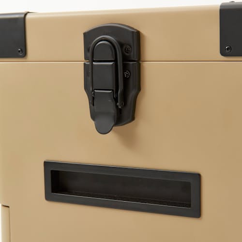 laydown image of Military Glass Top Cigar Humidor - Exclusive