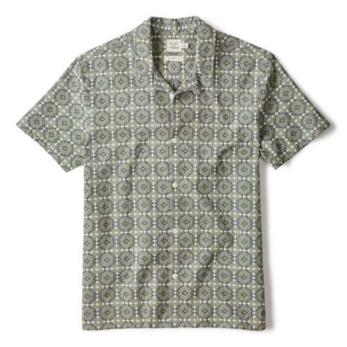 laydown image of Dobby Camp Collar Shirt