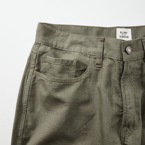 laydown detail image of Linen Ripstop Mill Pant