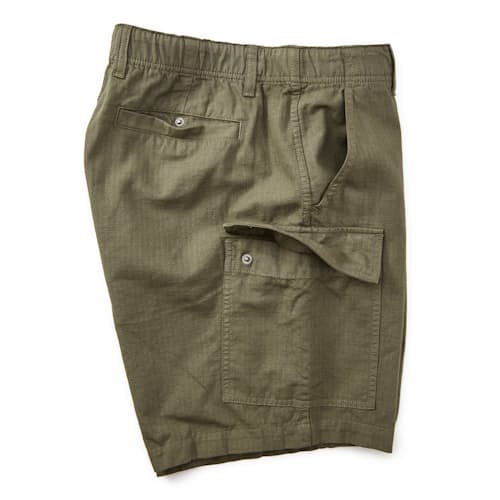 laydown image of Linen Ripstop Utility Cargo Short
