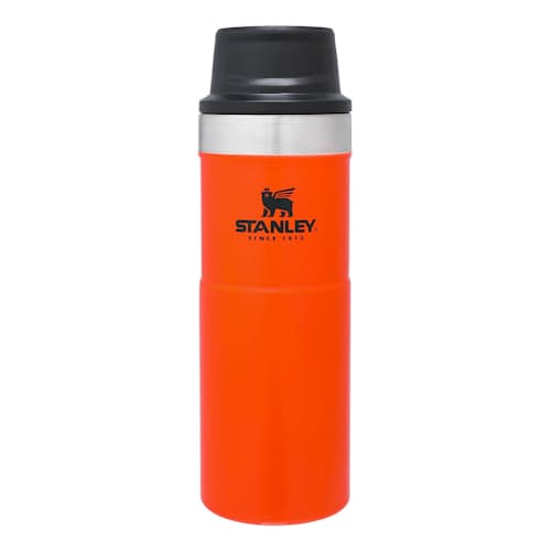 laydown image of Trigger Action Travel Mug - 16oz