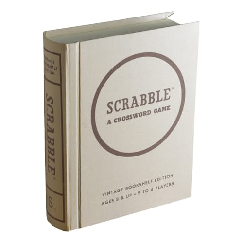 laydown image of Scrabble Vintage Bookshelf Edition