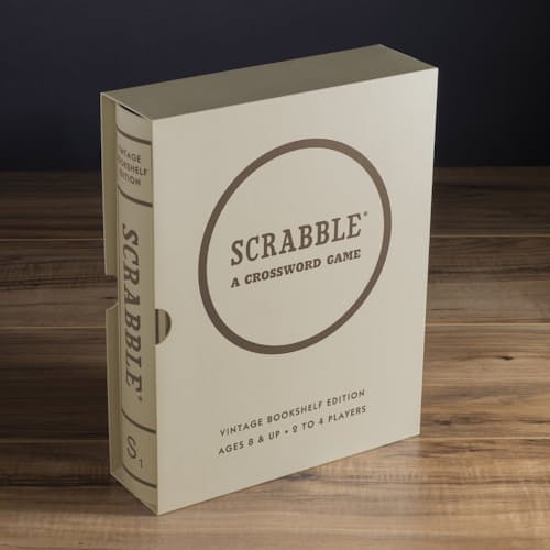 lifestyle image of Scrabble Vintage Bookshelf Edition