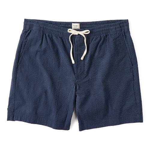 laydown image of 365 Seersucker Drawstring Short - 7"
