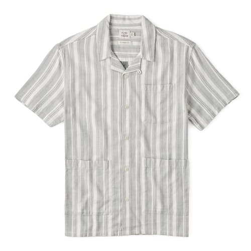 laydown image of Guayabera Twill Short Sleeve Shirt