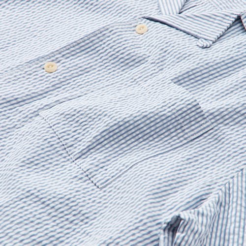 laydown detail image of Guayabera Seersucker Short Sleeve Shirt