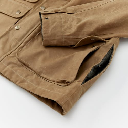 lifestyle image of Flannel-Lined Waxed Hudson Jacket