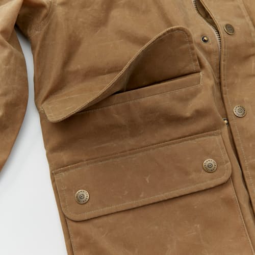 lifestyle image of Flannel-Lined Waxed Hudson Jacket