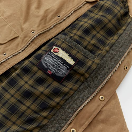 lifestyle image of Flannel-Lined Waxed Hudson Jacket