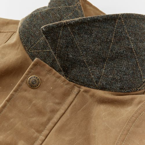 laydown image of Flannel-Lined Waxed Hudson Jacket