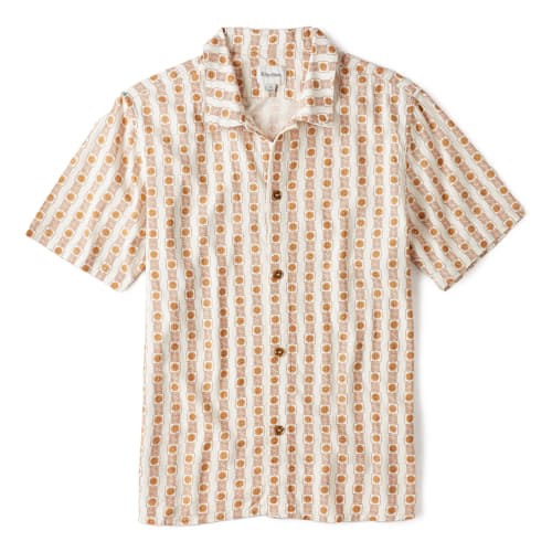 laydown image of Tile Stripes Short Sleeve Shirt