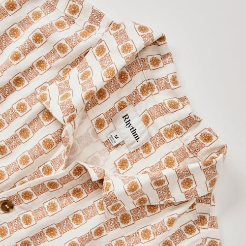 laydown detail image of Tile Stripes Short Sleeve Shirt