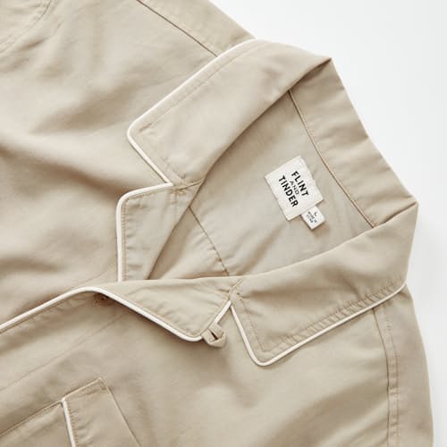 laydown detail image of Camp Collar Tipped Short Sleeve Shirt