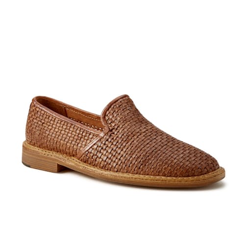 laydown image of Patnoflex Woven Leather Loafer