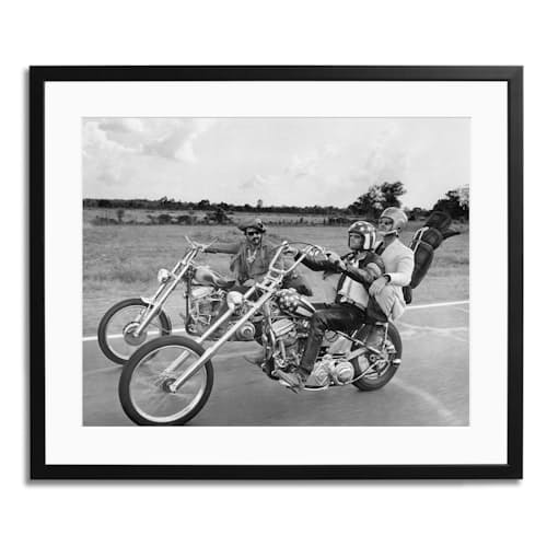 laydown image of Hopper, Fonda and Nicholson Framed Print