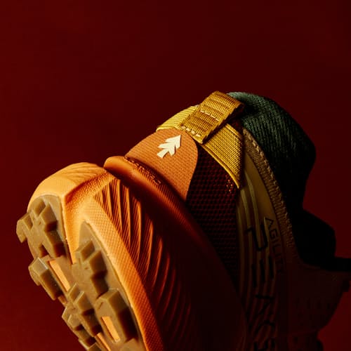 lifestyle image of Huckberry x Merrell Agility Peak 5 Trail Sneaker