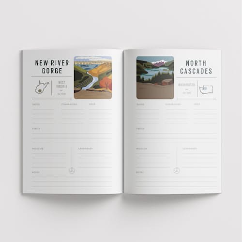 laydown image of National Parks of the US Logbook