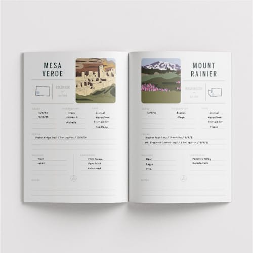 laydown image of National Parks of the US Logbook
