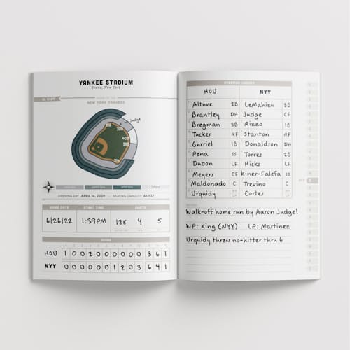 lifestyle image of Major League Ballparks Logbook
