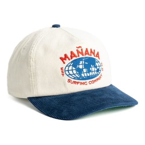 laydown image of Embroidered World Surf Co. Cord Hat