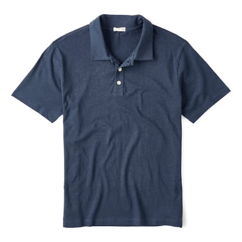 laydown image of Cotton Hemp Polo Shirt