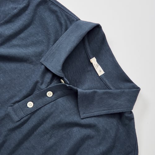 laydown detail image of Cotton Hemp Polo Shirt