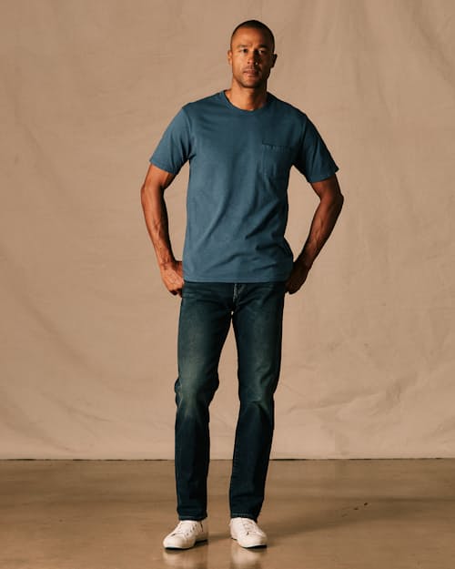 on model image of The Vintage Slub Pocket T-Shirt