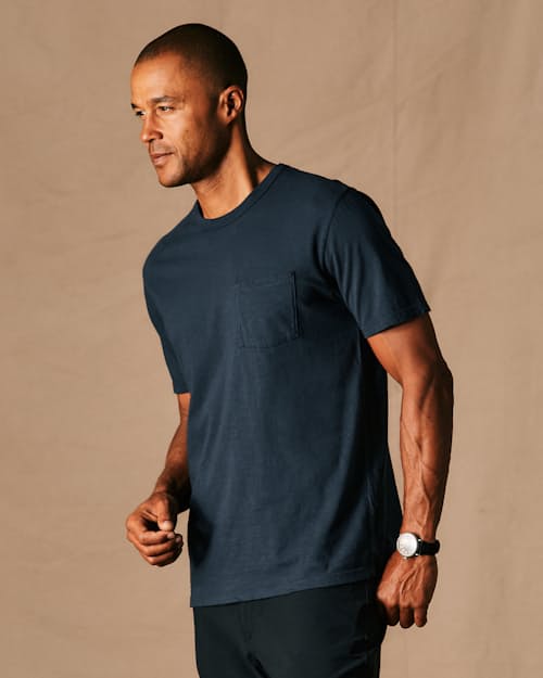on model image of The Vintage Slub Pocket T-Shirt