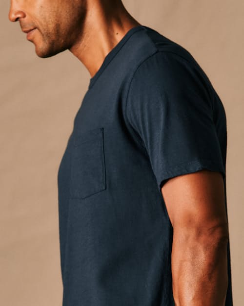 on model image of The Vintage Slub Pocket T-Shirt