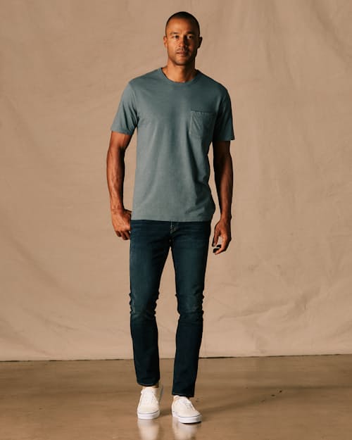 on model image of The Vintage Slub Pocket T-Shirt